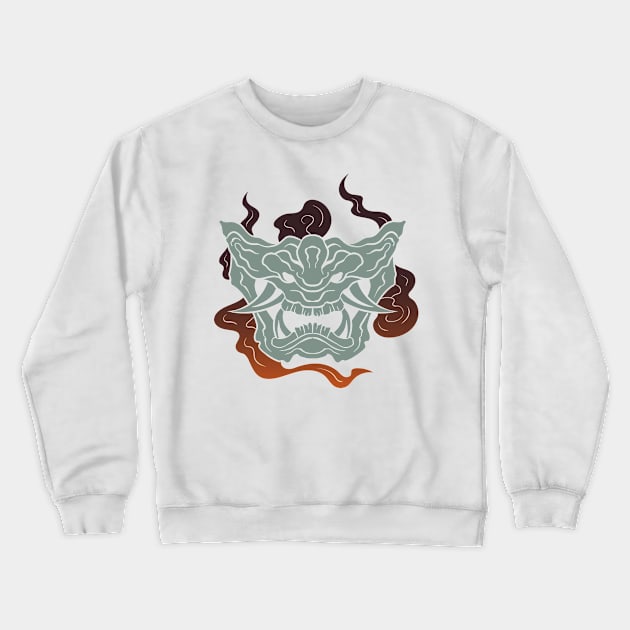 The great Oni Mask 4 - Yabisan - Vector Style Crewneck Sweatshirt by Yabisan_art